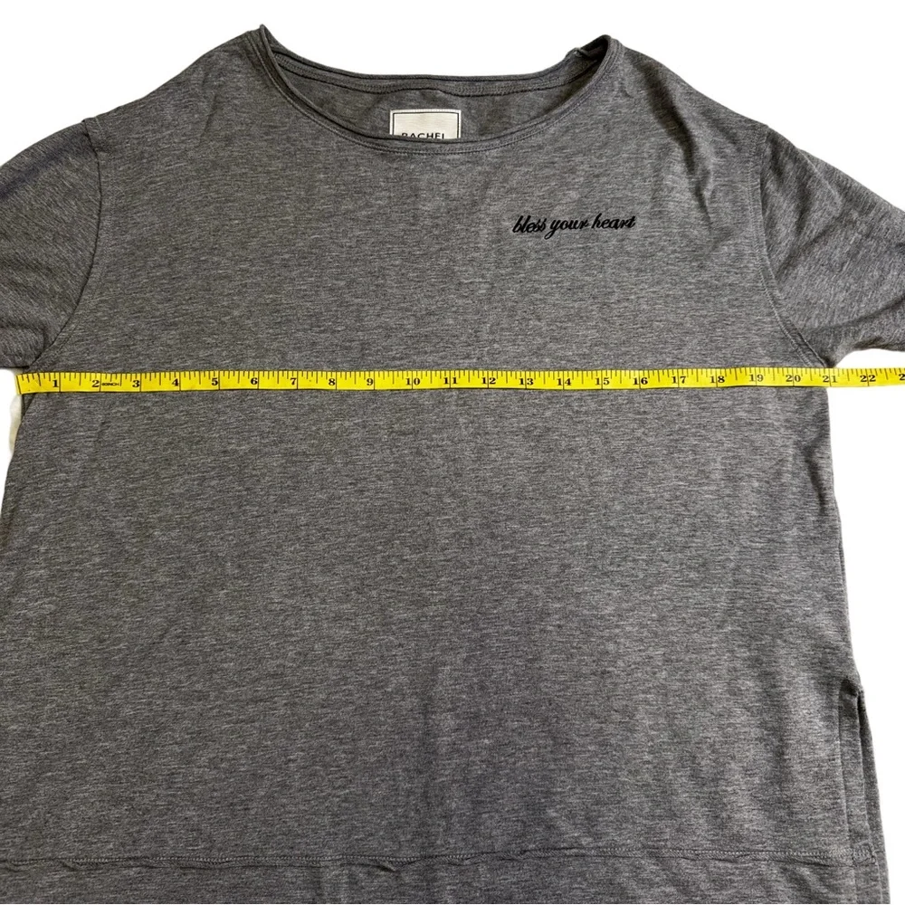 Rachel Hollis Bless Your Heart Grey Long Sleeve Shirt Size XXS Oversized NWOT - Picture 10 of 13